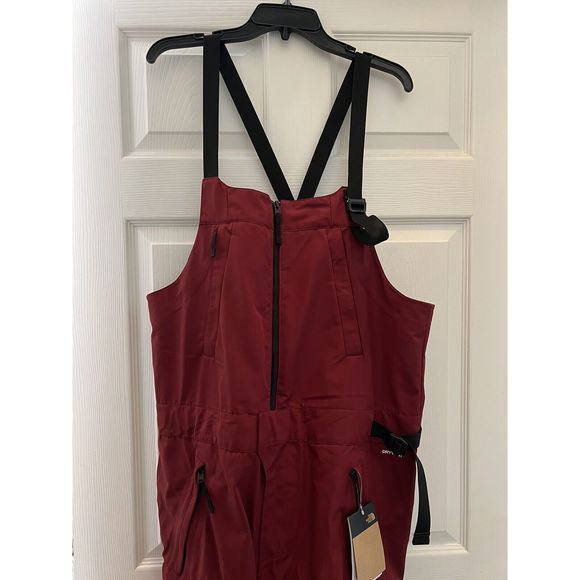 The North Face NF0A5ABY92L Men's Sz Large Red Dragline Waterproof Ski Bib $325 - Picture 4 of 8